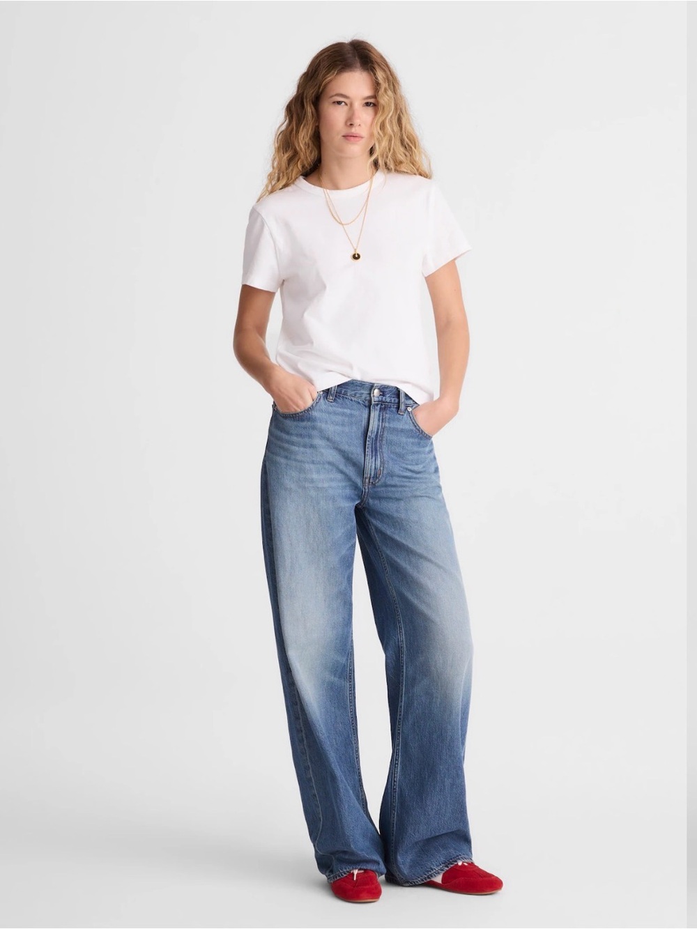 Madewell Light Blue Wide-Leg Denim Jeans